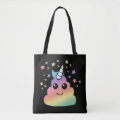Unicorn Rainbow Poop Emoji Kawaii Tote Bag (Voorkant)