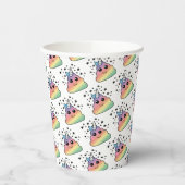 Unicorn Rainbow Poop Emoji Papieren Bekers (Links)