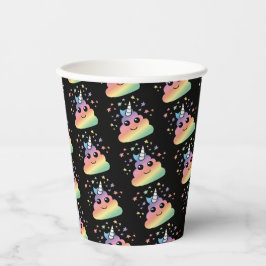 Unicorn Rainbow Poop Emoji Papieren Bekers