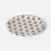 Unicorn Rainbow Poop Emoji Papieren Bordje (Gekanteld)