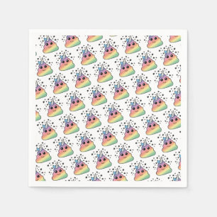 Unicorn Rainbow Poop Emoji Servet