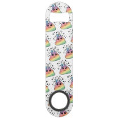 Unicorn Rainbow Poop Emoji Speed Flessenopener (Achterkant)