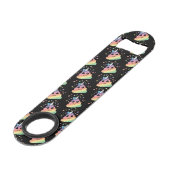 Unicorn Rainbow Poop Emoji Speed Flessenopener (Voorkant Gekanteld)