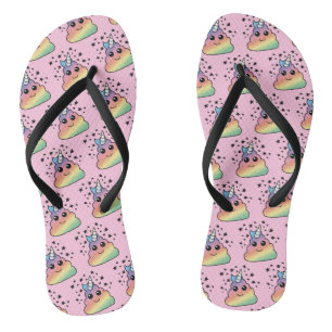 Unicorn Rainbow Poop Emoji Teenslippers