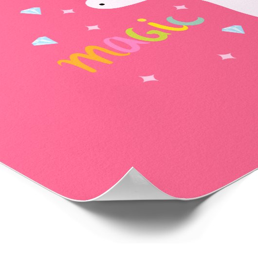 Unicorn Rainbow Poster (Hoek)