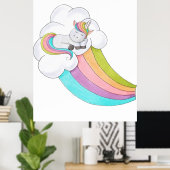Unicorn Rainbow Poster (Thuiskantoor)