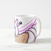 Unicorn Rainbow Riding Ice Cream Cone Koffiemok (Voorkant rechts)