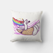Unicorn Rainbow Riding Ice Cream Cone Kussen (Voorkant)
