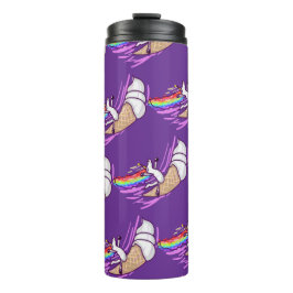 Unicorn Rainbow Riding Ice Cream Cone Thermosbeker