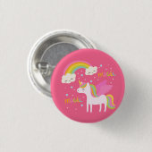 Unicorn Rainbow Ronde Button 3,2 Cm (Voorkant /achterkant)