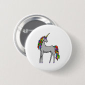 Unicorn Rainbow Ronde Button 5,7 Cm (Voorkant /achterkant)