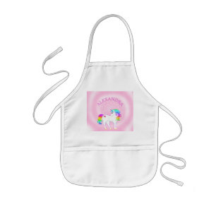 Unicorn Rainbow Roze Stars Cute Kinder Craft Cooki Kinder Schort