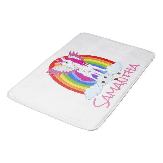 Unicorn Rainbow Showgordijn Badmat (Gekanteld)