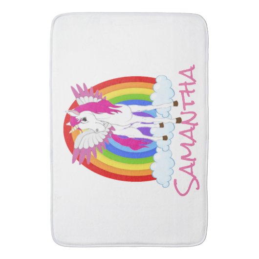 Unicorn Rainbow Showgordijn Badmat (Voorkant Verticaal)