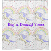 Unicorn Rainbow Showgordijn Douchegordijn (Voorkant)