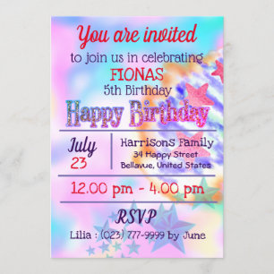 Unicorn Rainbow Sparkle Pastel Magic Birthday Kaart