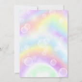 Unicorn Rainbow Sparkles Gold Birthday Kaart (Achterkant)