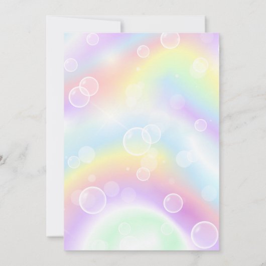 Unicorn Rainbow Sparkles Gold Birthday Kaart (Achterkant)