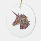 Unicorn Rainbow Sprinkle Ceramic Ornament (Links)
