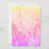 Unicorn Rainbow Sprinkles Birthday Uitnodiging (Achterkant)