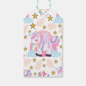 Unicorn Rainbow Stars Magical Birthday Name Cadeaulabel (Achterkant)