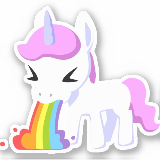 UNICORN RAINBOW STEMIT-STICKERS STICKER (Voorkant)