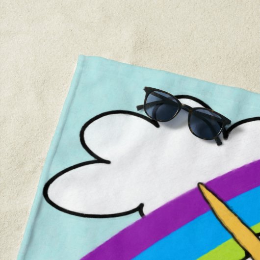 Unicorn Rainbow Strandlaken (In situ)