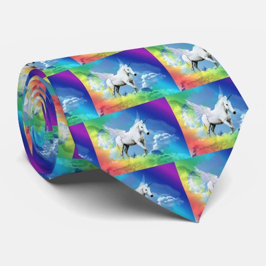 Unicorn Rainbow Stropdas (Opgerold)