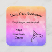 Unicorn Rainbow-Visitekaartje Vierkante Visitekaartje (Voorkant)