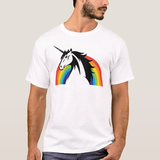 UNICORN RAINBOW, VOEG UW EIGEN FRASE TOE T-SHIRT (Voorkant)