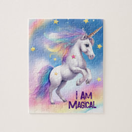 Unicorn Rainbow Watercolor with Stars Triptych Legpuzzel