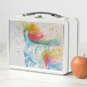 Unicorn Rainbow Waterverf Art Chids Lunch Box (In situ)