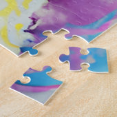 Unicorn Rainbow-Waterverf Legpuzzel (Zijkant)