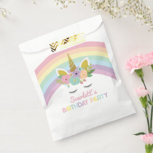 Unicorn Rainbows Birthday Party Bedankzakje