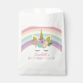 Unicorn Rainbows Birthday Party Bedankzakje (Voorkant)