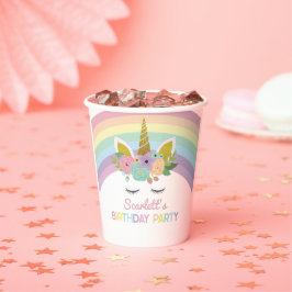 Unicorn Rainbows Birthday Party Papieren Bekers