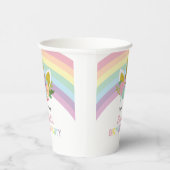 Unicorn Rainbows Birthday Party Papieren Bekers (Rechts)