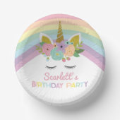 Unicorn Rainbows Birthday Party Papieren Kommen (Voorkant)