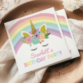 Unicorn Rainbows Birthday Party Servet