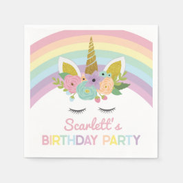Unicorn Rainbows Birthday Party Servet
