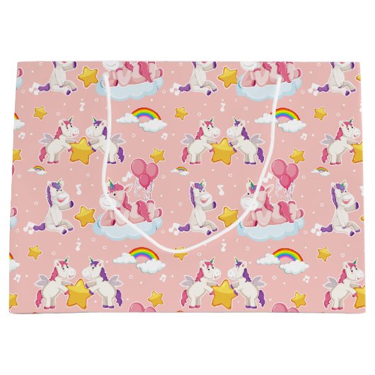 Unicorn Rainbows Groot Cadeauzakje (Voorkant)