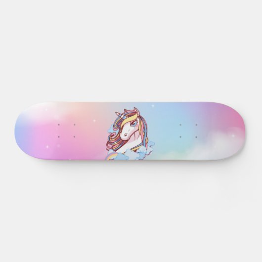 Unicorn & Rainbows Persoonlijk Skateboard (Horizontaal)