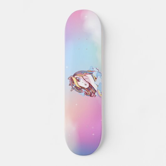Unicorn & Rainbows Persoonlijk Skateboard (Voorkant)