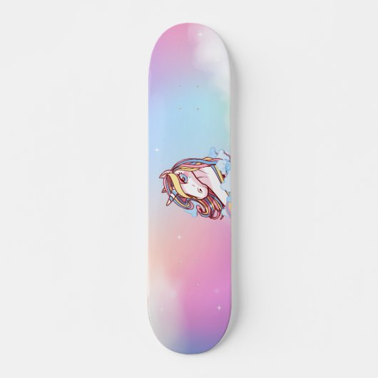 Unicorn & Rainbows Skateboard Deck (Voorkant)