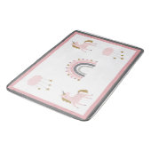 Unicorn Rainbows Stars Pink Boho Pattern Badmat (Gekanteld)