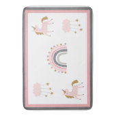 Unicorn Rainbows Stars Pink Boho Pattern Badmat (Voorkant Verticaal)