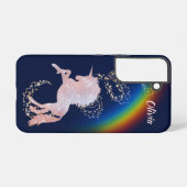 Unicorn Rainbox Stars Sparkle Samsung Galaxy Hoesje (Achterkant horizontaal)