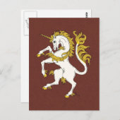 Unicorn Rampant Briefkaart (Voorkant / Achterkant)