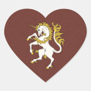 Unicorn Rampant Hart Sticker