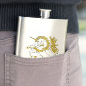 Unicorn Rampant Heupfles (Voorbeeld)